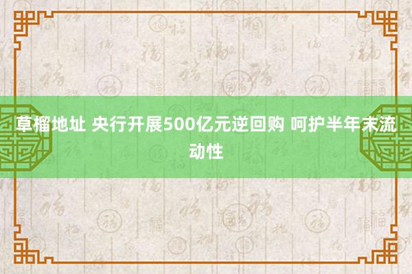 草榴地址 央行开展500亿元逆回购 呵护半年末流动性